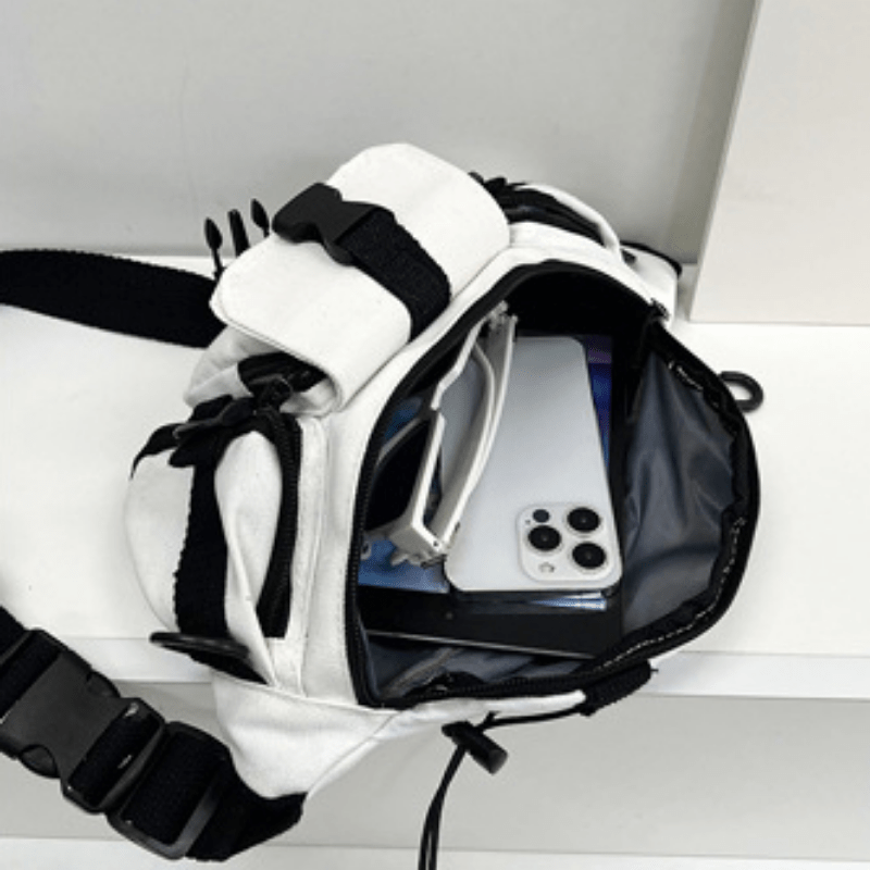 Colorblock Waist Bag Sports Sling Bag Outdoor Chest Bag