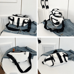 Colorblock Waist Bag Sports Sling Bag Outdoor Chest Bag