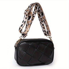 Vintage Woven Crossbody Bag Braided Small Shoulder Bag For Women
