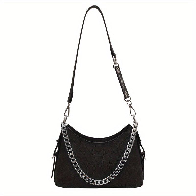 Plaid Pattern Crossbody Bag PU Shoulder Hobo Bag Women's Casual Handbag
