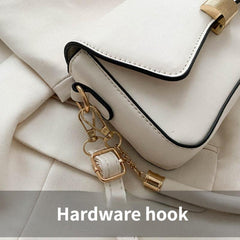 Minimalist Crossbody Bag Flap Shoulder Handbag & Saddle Purse