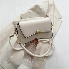 Minimalist Crossbody Bag Flap Shoulder Handbag & Saddle Purse
