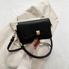 Minimalist Crossbody Bag Flap Shoulder Handbag & Saddle Purse