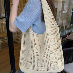 Hollow Out Crochet Bag Large Knitted Shopping Bag