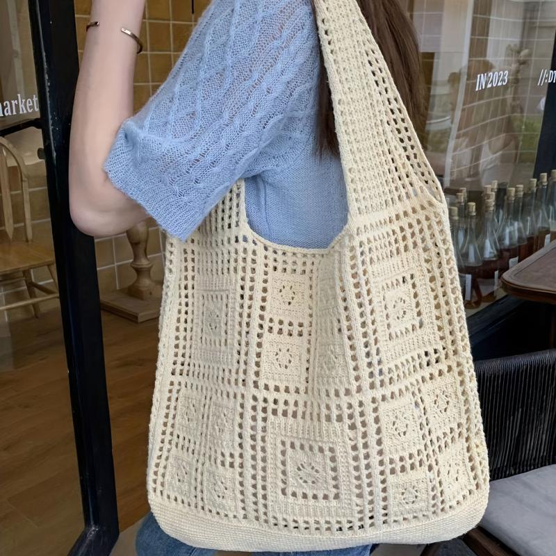 Hollow Out Crochet Bag Large Knitted Shopping Bag