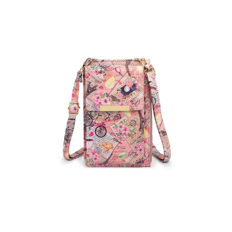 Floral Pattern Shoulder Bag Zipper Crossbody Bag