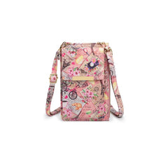 Floral Pattern Shoulder Bag Zipper Crossbody Bag