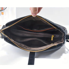 Crocodile Pattern Crossbody Bag Vintage PU Shoulder Satchel Bag Women's Handbag