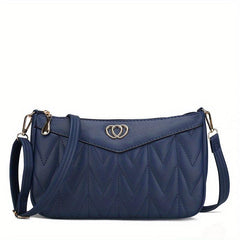 Quilted Crossbody Bag Stylish PU Shoulder Bag Women's Casual Handbag