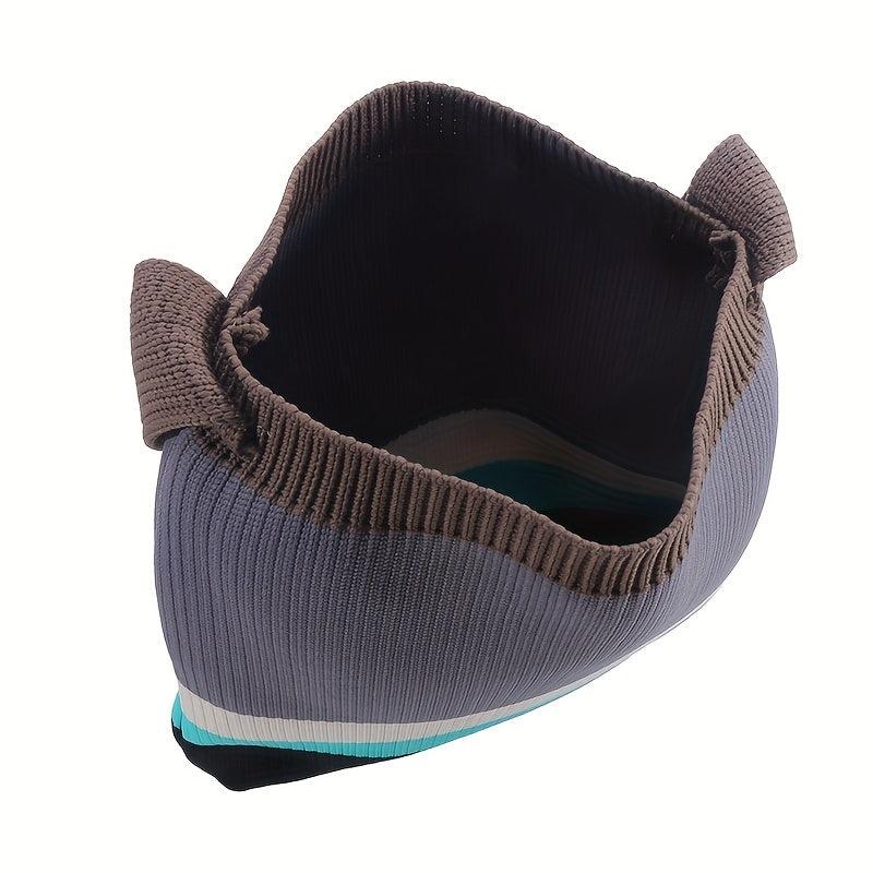 Rainbow Patchwork Shoulder Tote Bag For Women