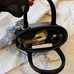 Vintage Crossbody Tote Bag Retro Scarf Bucket Handbag