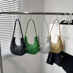 Geometric Embossed Hobo Bag Shoulder Purses For Women