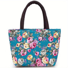 Floral Pattern Canvas Handbags Shoulder Bag For Women