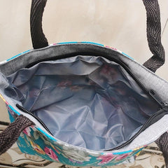 Floral Pattern Canvas Handbags Shoulder Bag For Women