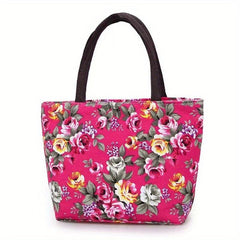 Floral Pattern Canvas Handbags Shoulder Bag For Women