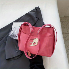 Y2K Square Underarm Bag Metal Decor Bag For Shopping