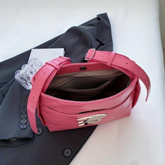 Y2K Square Underarm Bag Metal Decor Bag For Shopping