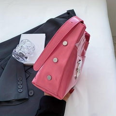 Y2K Square Underarm Bag Metal Decor Bag For Shopping