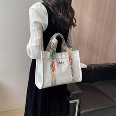 Flower Pattern Tote Bag Crossbody Handbag & Shoulder Purse