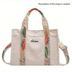 Flower Pattern Tote Bag Crossbody Handbag & Shoulder Purse