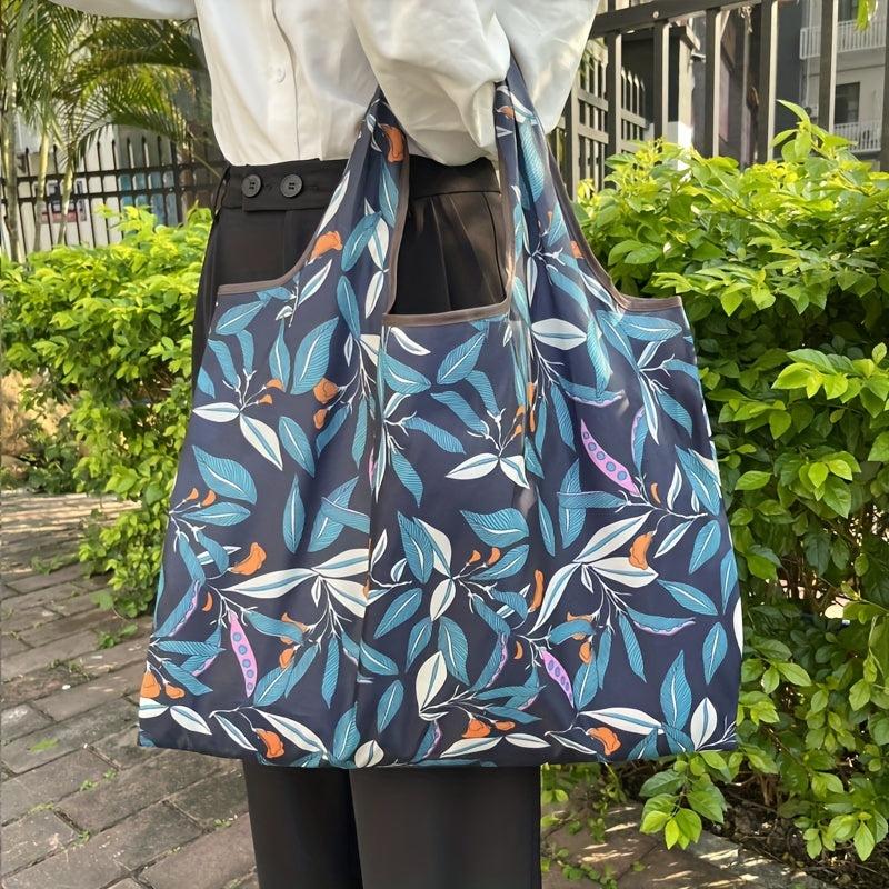 Random Pattern Foldable Tote Bag Lightweight Durable Shoulder Bag