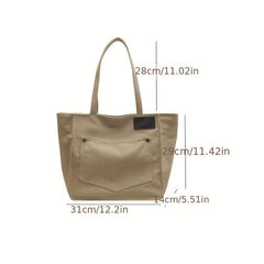 Vintage Large Capacity Tote Bag Retro Satchel Shoulder Purse & Handbag