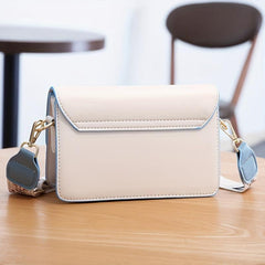 Colorblock Square Shoulder Bag Wide Strap Crossbody Bag