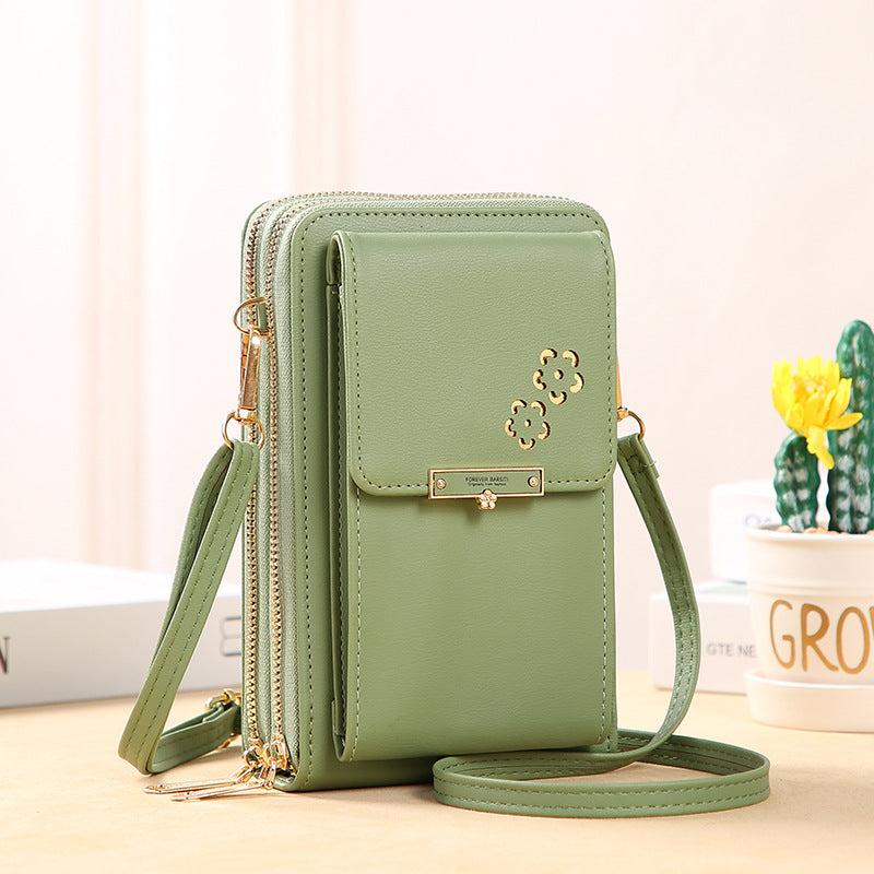 Minimalist Crossbody Bag Zipper Mobile Phone Coin Purse