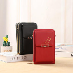 Minimalist Crossbody Bag Zipper Mobile Phone Coin Purse