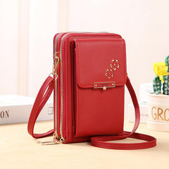 Minimalist Crossbody Bag Zipper Mobile Phone Coin Purse