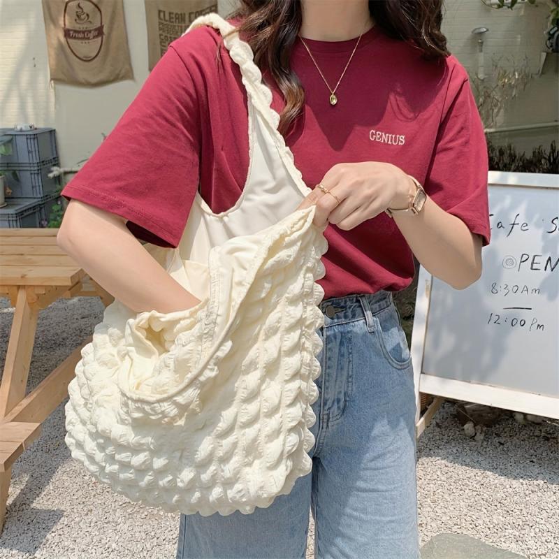 Cloud Bubbles Shoulder Bag Fabric Tote Bag For Women