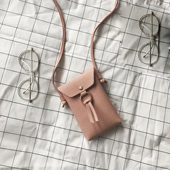 Mini Solid PU Leather Crossbody Bag Women's Shoulder Bag & Purse