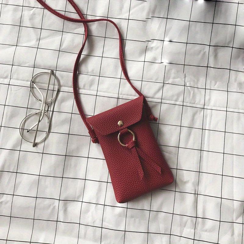 Mini Solid PU Leather Crossbody Bag Women's Shoulder Bag & Purse
