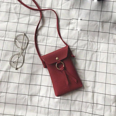Mini Solid PU Leather Crossbody Bag Women's Shoulder Bag & Purse