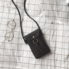 Mini Solid PU Leather Crossbody Bag Women's Shoulder Bag & Purse