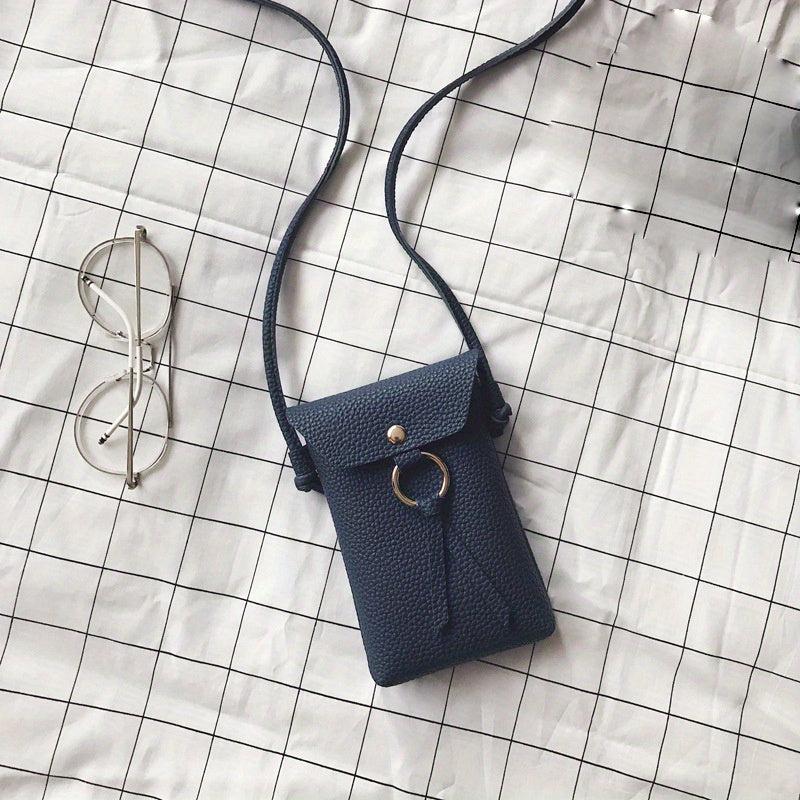 Mini Solid PU Leather Crossbody Bag Women's Shoulder Bag & Purse