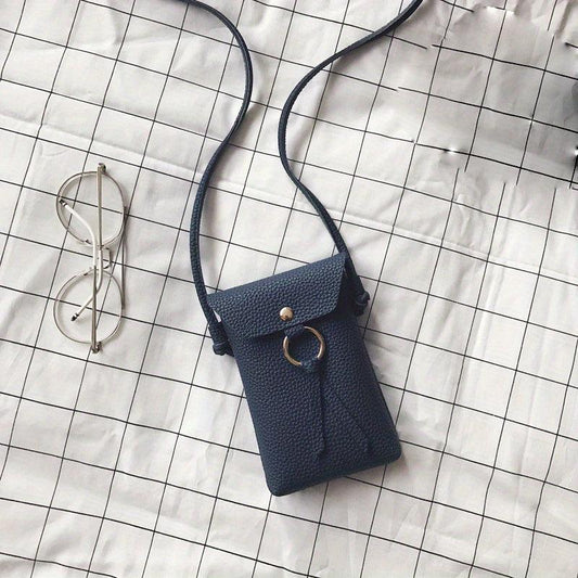 Mini Solid PU Leather Crossbody Bag Women's Shoulder Bag & Purse