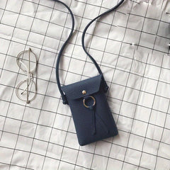 Mini Solid PU Leather Crossbody Bag Women's Shoulder Bag & Purse