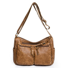 Vintage Crossbody Hobo Bag Retro PU Shoulder Bag Women's Casual Handbag