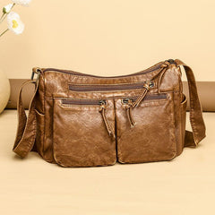 Vintage Crossbody Hobo Bag Retro PU Shoulder Bag Women's Casual Handbag