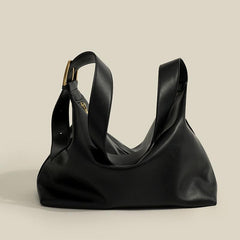 Minimalist Zipper Hobo Bag Vintage Solid Shoulder Bag Large Capacity