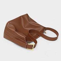 Minimalist Zipper Hobo Bag Vintage Solid Shoulder Bag Large Capacity