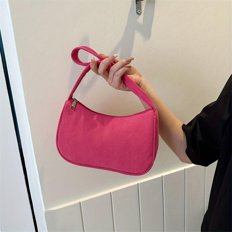 Canvas Underarm Bag Women's Shoulder Purse For Everyday