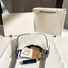 Ruched Hobo Bag Bubble Crescent Shoulder Bag