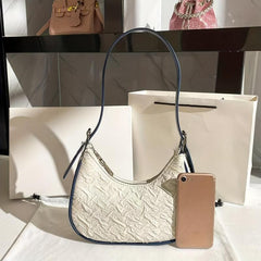 Ruched Hobo Bag Bubble Crescent Shoulder Bag
