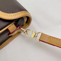 Vintage Crossbody Saddle Bag Retro PU Shoulder Bag Women's Casual Handbag