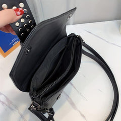 Gothic Skull Crossbody Bag Punk Y2K Shoulder Handbag Rivet Studded Purse