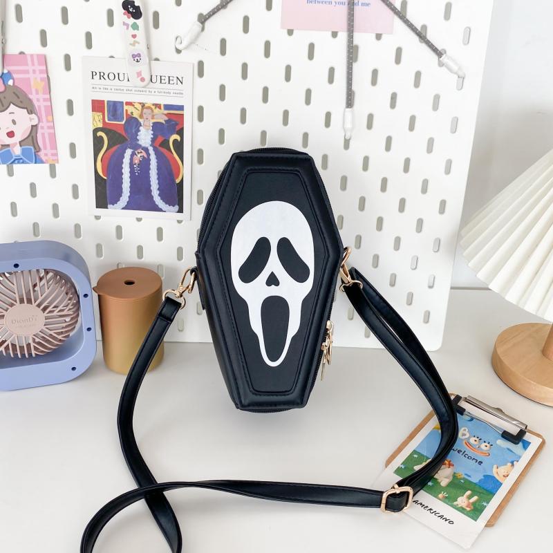 Gothic Crossbody Bag Ghost Skull Elf Print Shoulder Bag