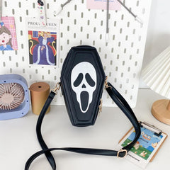 Gothic Crossbody Bag Ghost Skull Elf Print Shoulder Bag