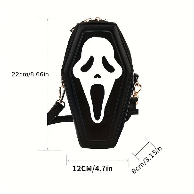 Gothic Crossbody Bag Ghost Skull Elf Print Shoulder Bag